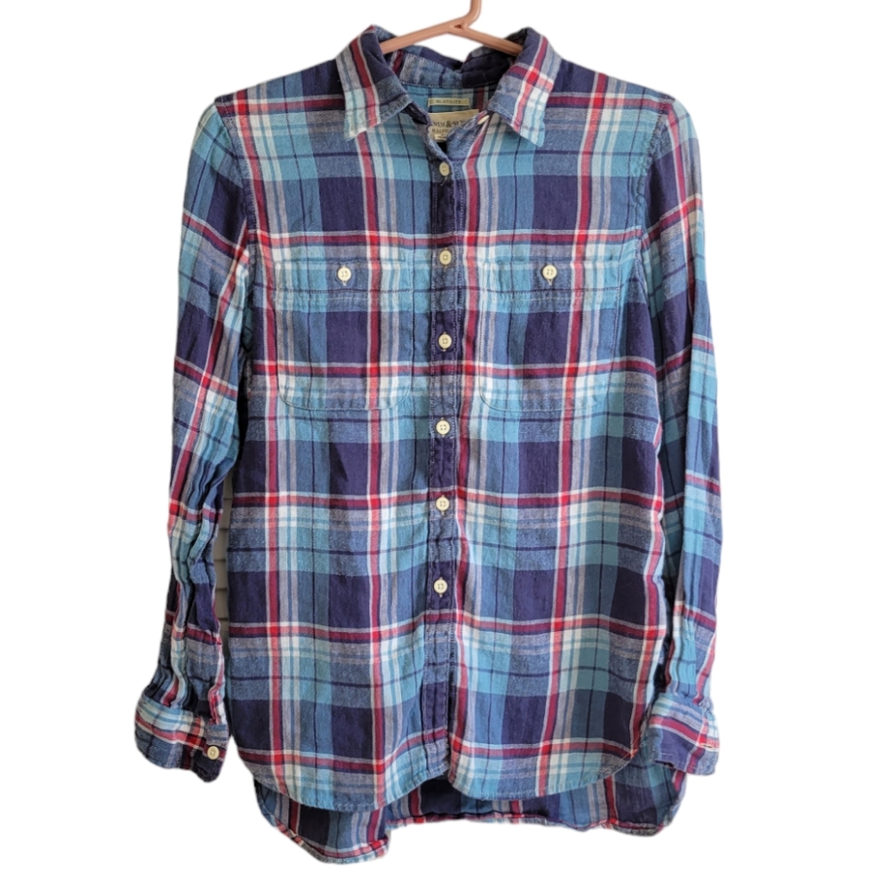 RALPH LAUREN DENIM SUPPLY Utility Long Sleeve Linen Cotton Small